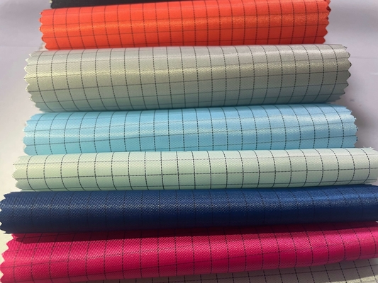 5mm ESD Grid Polyester Antistatic Anti Static Cleanroom Conductive Fabric Ύφασμα ρούχων χωρίς σκόνη