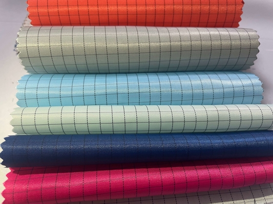 5mm ESD Grid Polyester Antistatic Anti Static Cleanroom Conductive Fabric Ύφασμα ρούχων χωρίς σκόνη