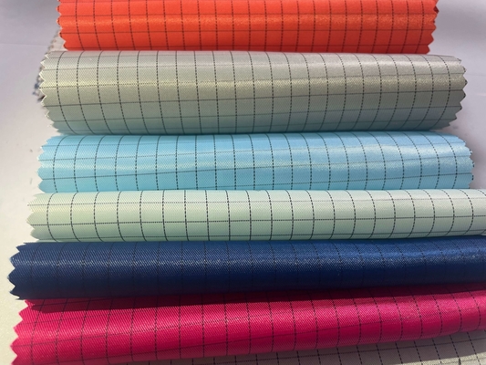 5mm ESD Grid Polyester Antistatic Anti Static Cleanroom Conductive Fabric Ύφασμα ρούχων χωρίς σκόνη