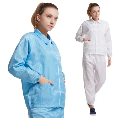 Καθαρή Smock δωματίων αντιστατική ESD συνήθεια εσθήτων αδιάβροχη με το μακρύ μανίκι