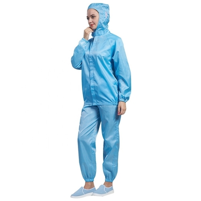 Dustproof ομοιόμορφα φερμουάρ ενδυμάτων εργαστηρίων ESD αντιστατικά για το αποστειρωμένο δωμάτιο