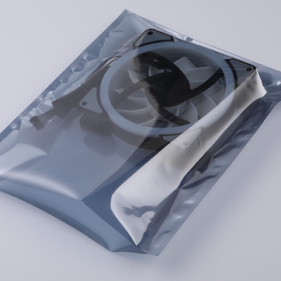 0.075mm ESD αντιστατική συσκευασίας πίσω σφραγίδα τοπ αργιλίου φερμουάρ ανοικτή