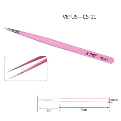 Vetus ESD 15 αντιστατικά τσιμπιδάκια ανοξείδωτου Eyebow ακρίβειας τσιμπιδακιών