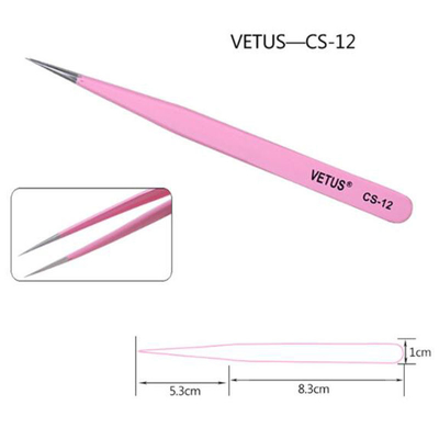 Vetus ESD 15 αντιστατικά τσιμπιδάκια ανοξείδωτου Eyebow ακρίβειας τσιμπιδακιών