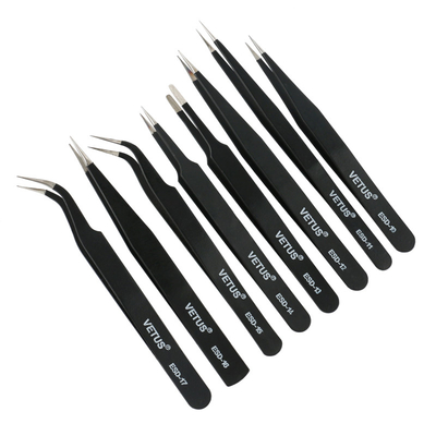 Tweezers Eyelash Extension Tweezers VETUS Pink Tweezers High ESD Anti - Static Ανθεκτικό και ανθεκτικό τσιμπιδάκι βλεφαρίδων